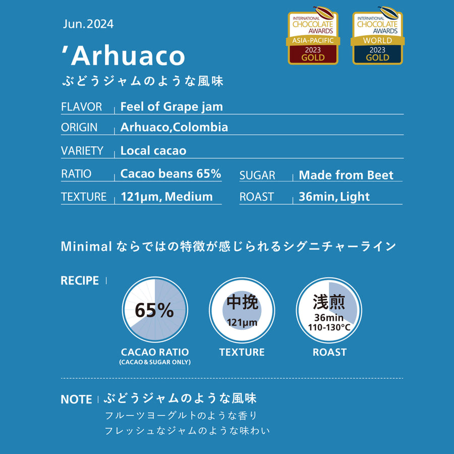 ミニチョコレート/ 'Arhuaco（10枚入り）